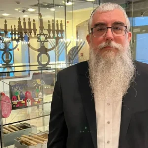 RABBI SHOLOM BER KRINSKY, head of Chabad in Vilnius