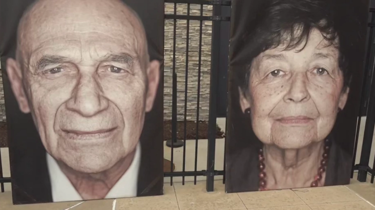 Lest We Forget Holocaust survivor portrait exhibit by photographer Luigi Toscano in The District, Chesterfield, Missouri