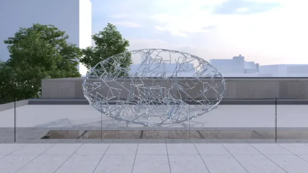 Nicolas Baier Candelabra to crown the new building